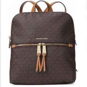 Micheal Kors, Rhea Medium Slim brown Backpack